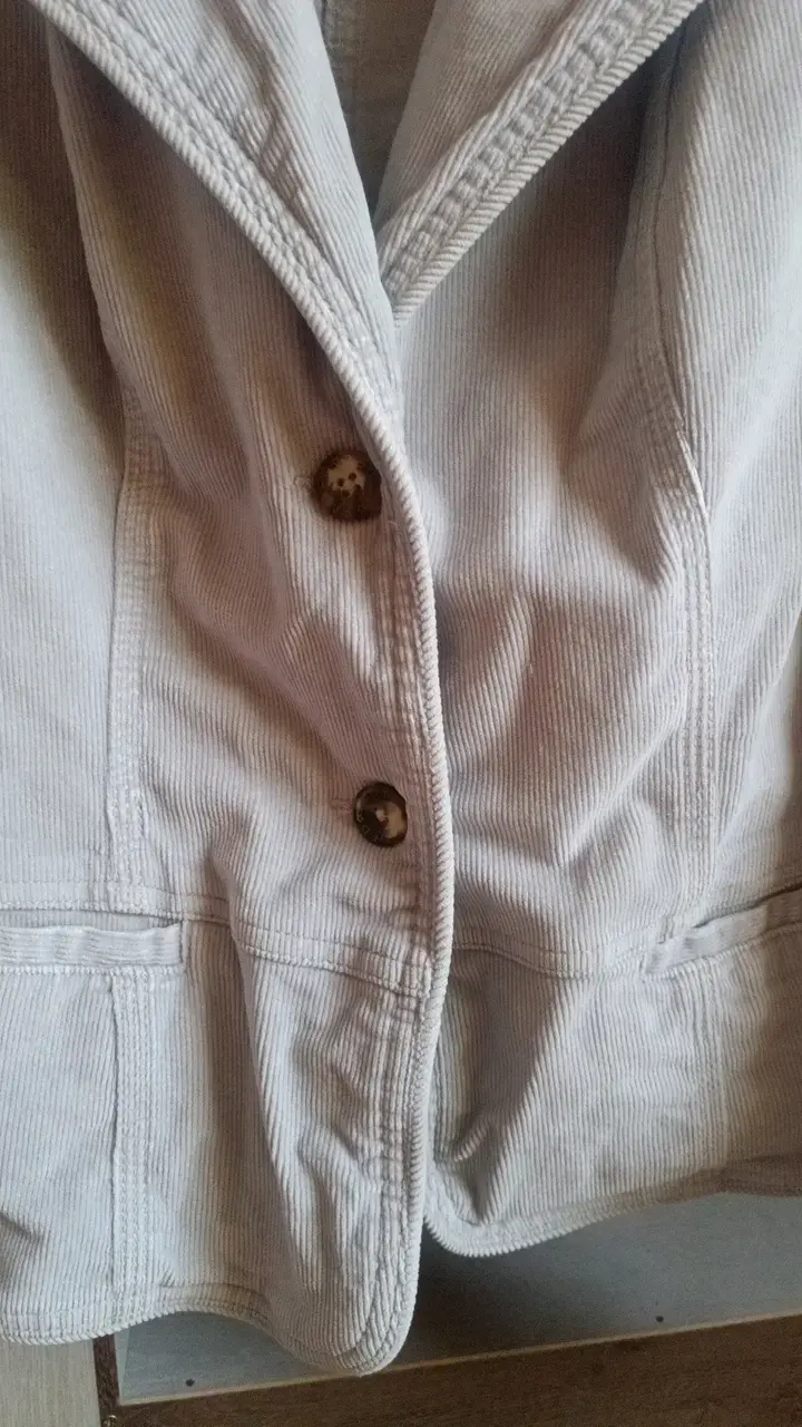 Chaqueta de pana gris Faded Glory para mujer - 3