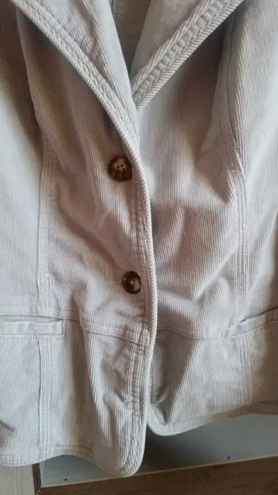 Chaqueta de pana gris Faded Glory para mujer - miniatura 3