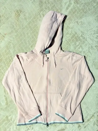 Polerón con capucha Nike rosa para mujer - miniatura 1