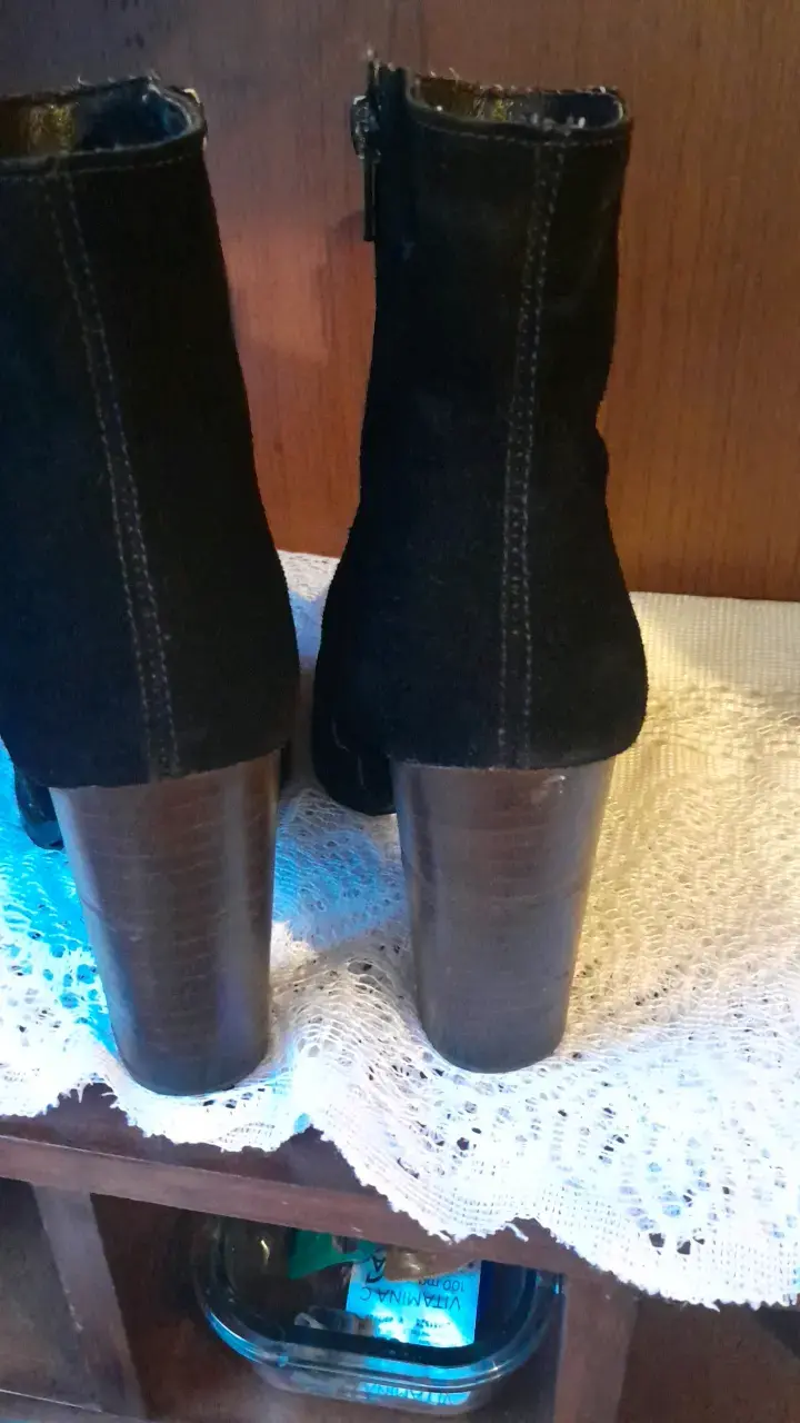 Botines 39 de tacón alto negros para mujer - 3