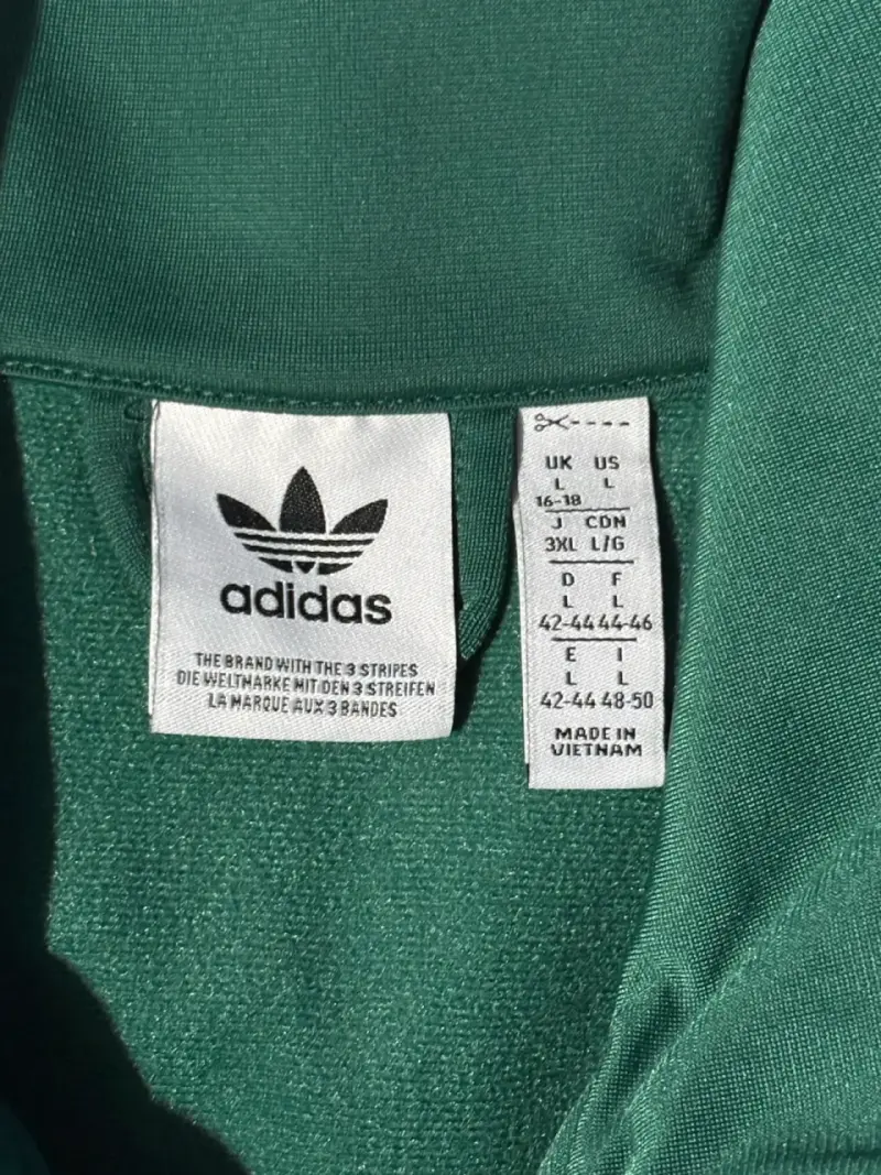 Chaqueta deportiva verde Adidas con logo - 3