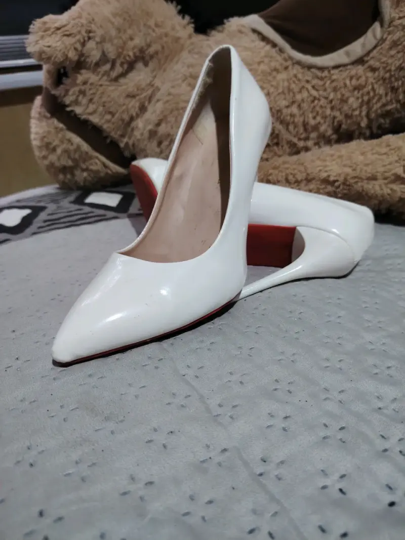 Tacones de charol rosa, negro y blanco para mujer - 6