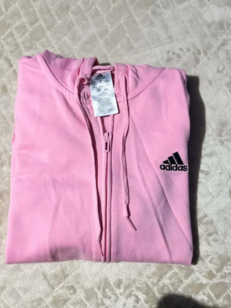 Polerón rosado con capucha Adidas para mujer - 3