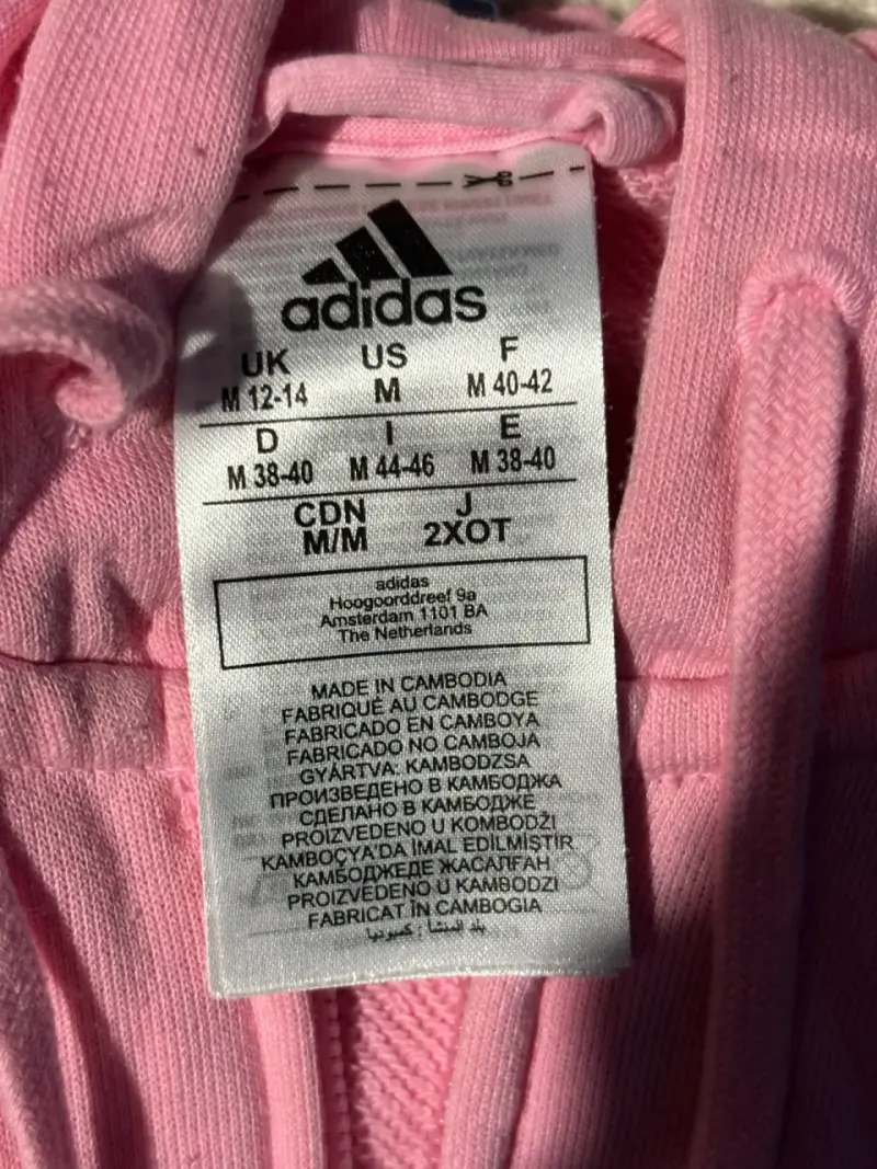 Polerón rosado con capucha Adidas para mujer - 4