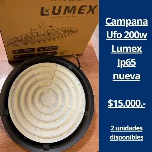 Campana LED UFO 200W Lumex IP65 Nueva