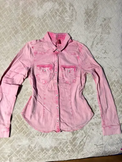 Camisa de mezclilla rosa Divided by H&M - miniatura 1
