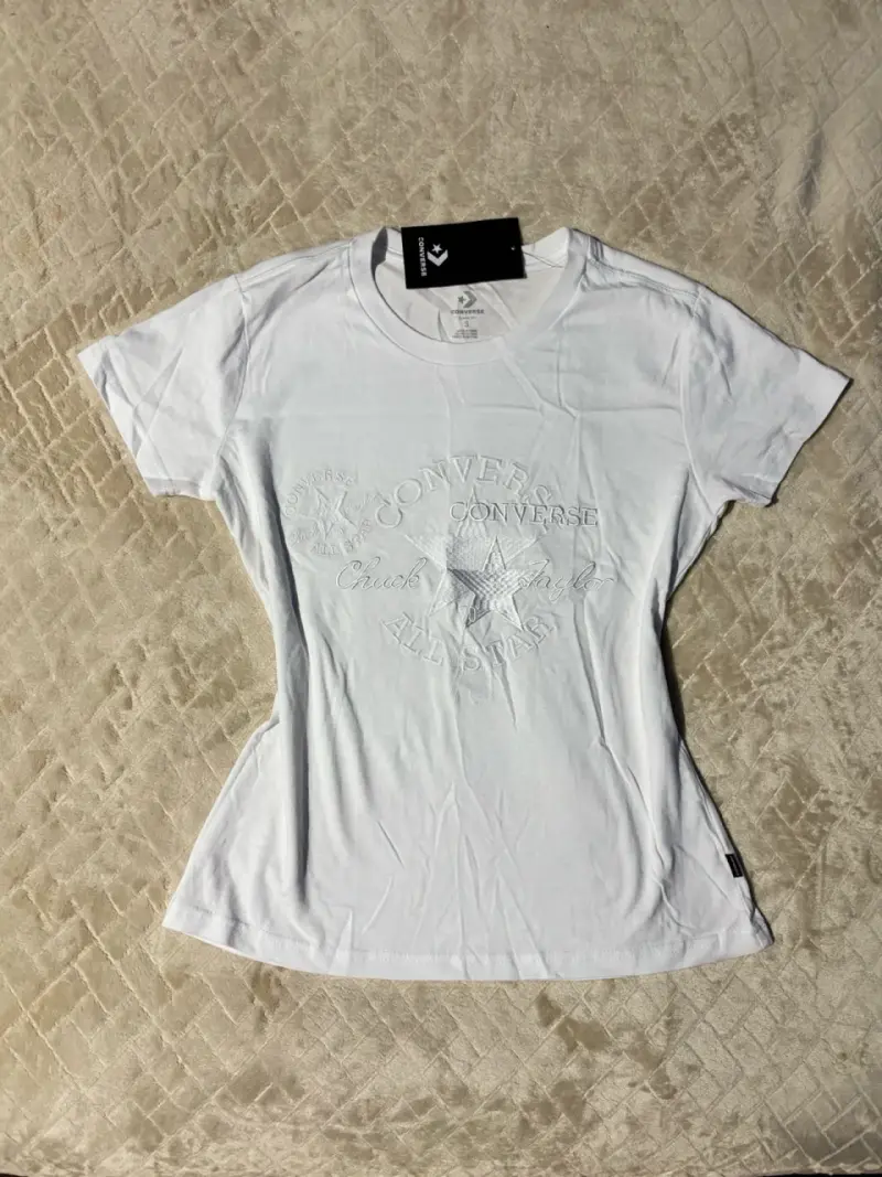 Polera Blanca Converse Mujer Estilo Casual - 1
