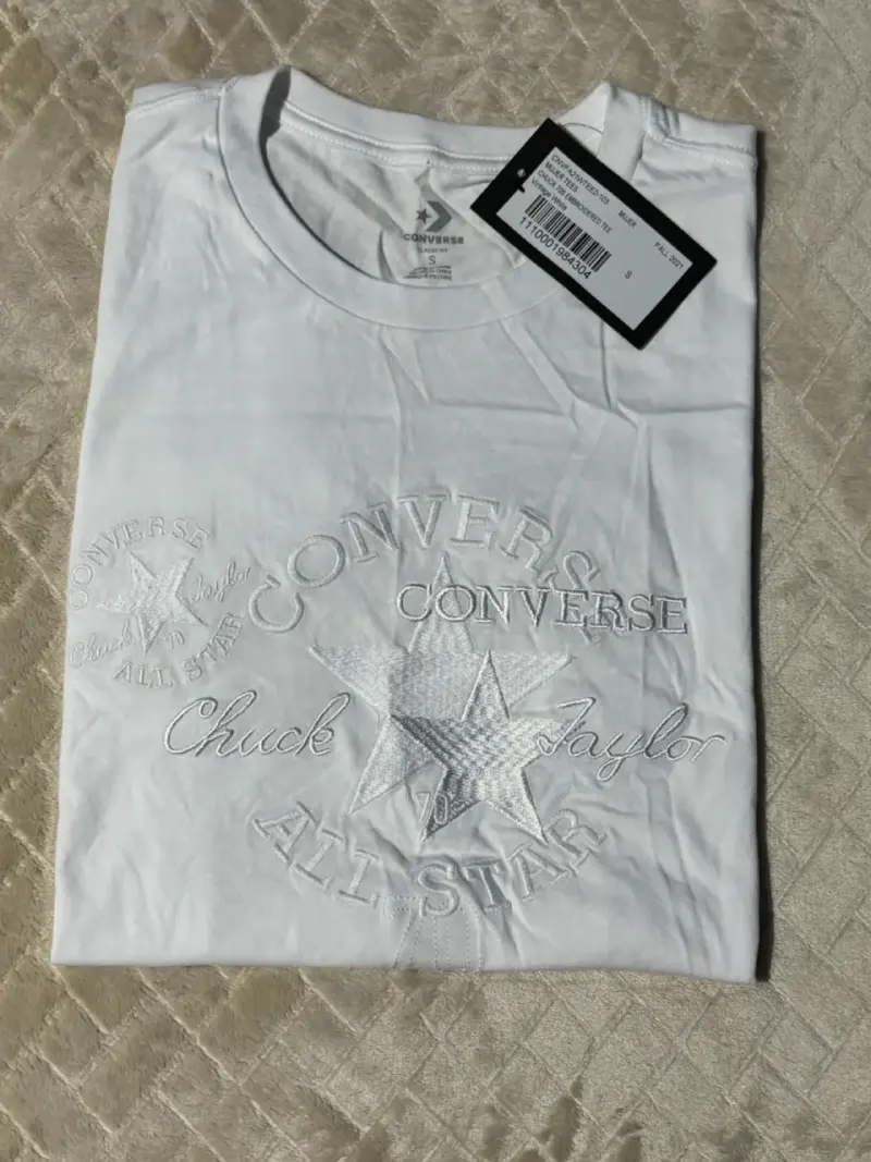 Polera Blanca Converse Mujer Estilo Casual - 2