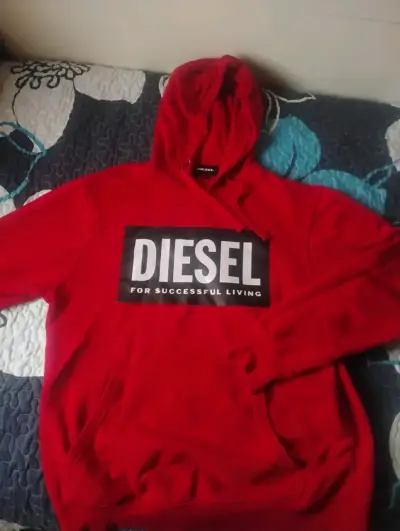 Polerón con capucha rojo Diesel para hombre - miniatura 1