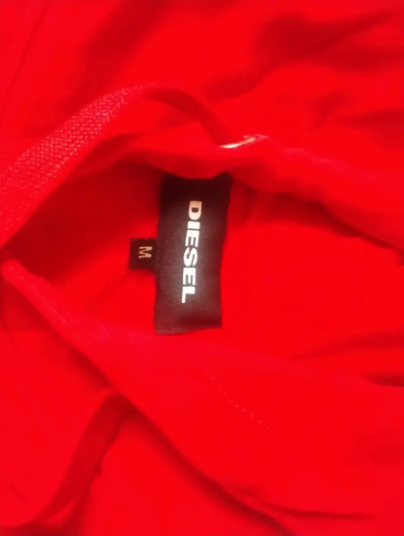 Polerón con capucha rojo Diesel para hombre - 5