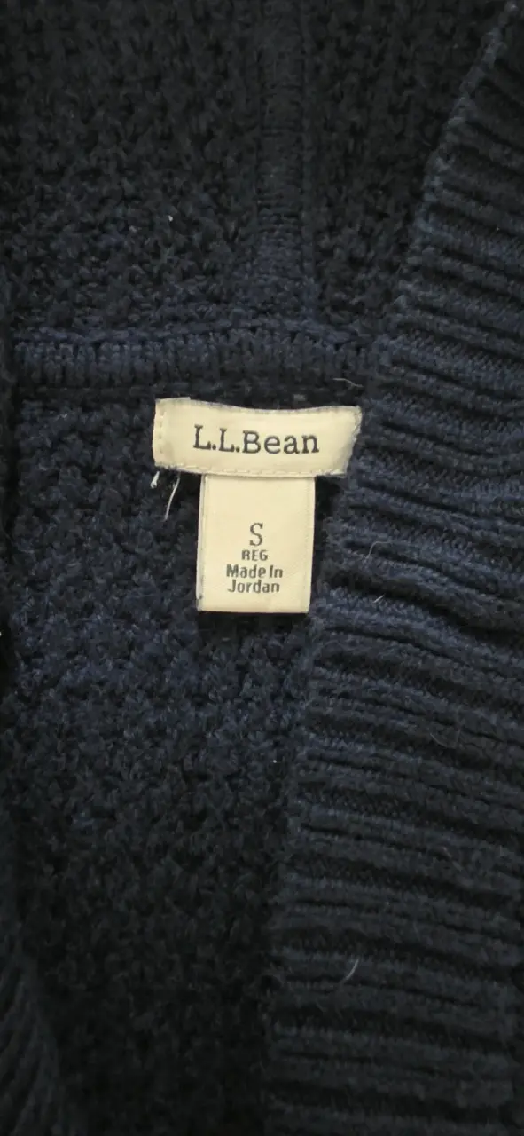 Cárdigan de lana azul con capucha L.L. Bean - 2