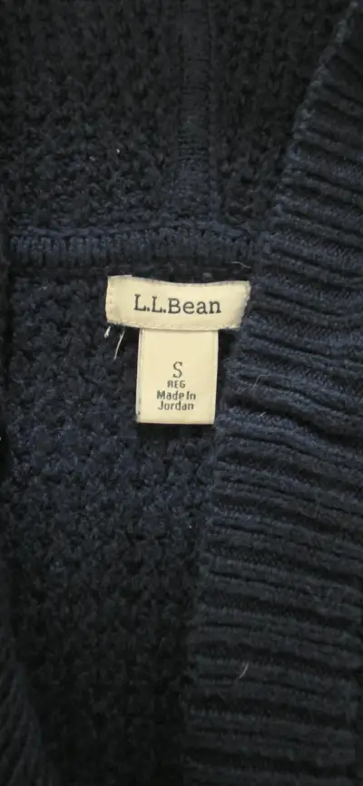 Cárdigan de lana azul con capucha L.L. Bean - miniatura 2