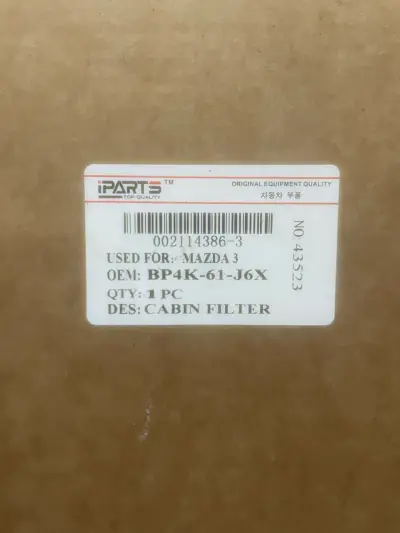 Filtro de Cabina para Mazda 3 OEM BP4K-61-J6X - miniatura 2