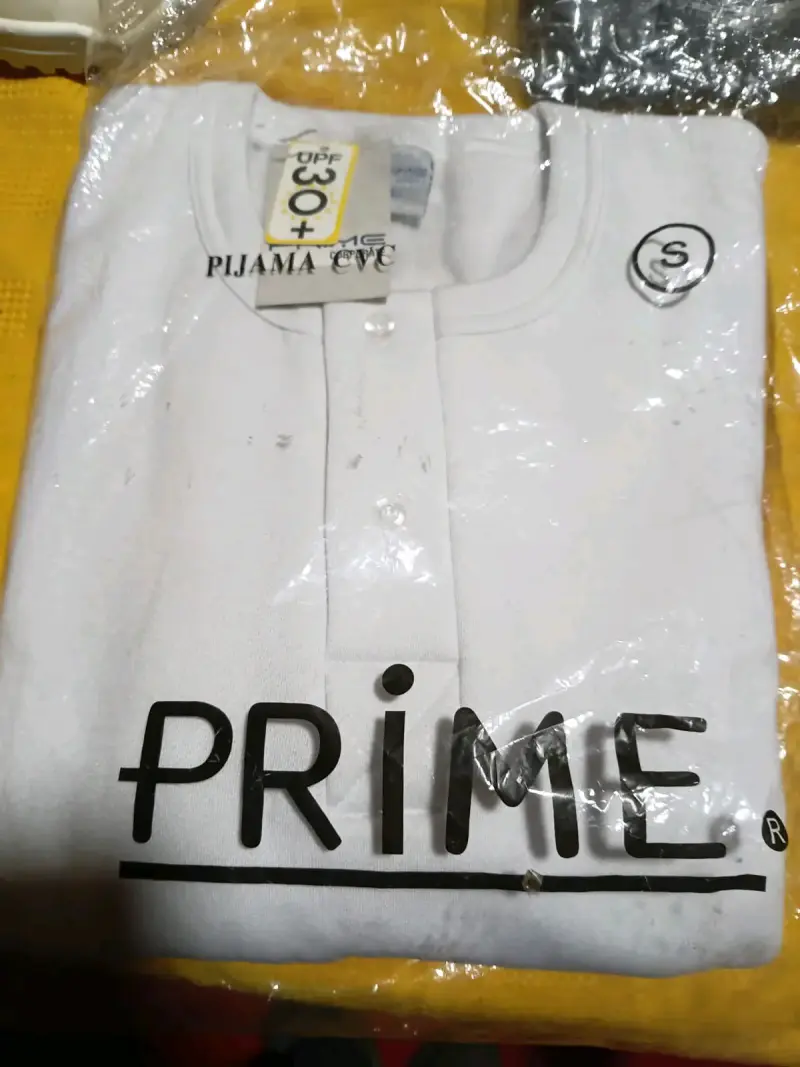 Pijama blanco Prime con protección solar UPF 30+