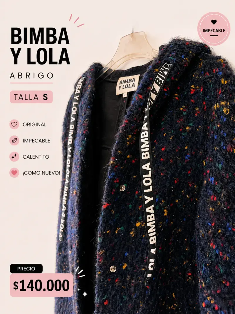 Abrigo Bimba y Lola con capucha talla S - 3