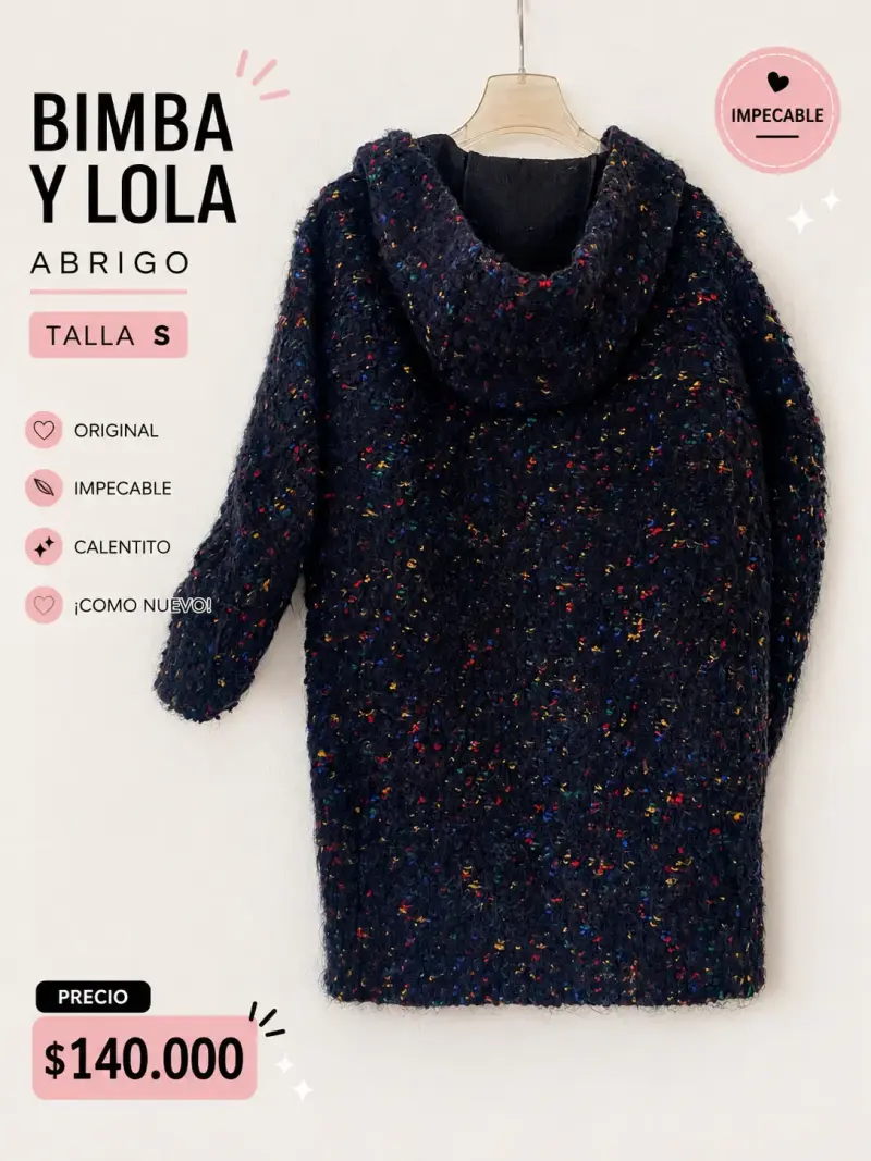 Abrigo Bimba y Lola con capucha talla S - 4