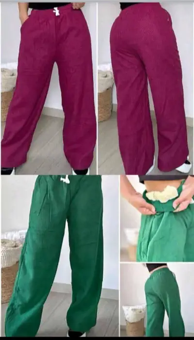 Pantalones Cotelé con chiporro - miniatura 1