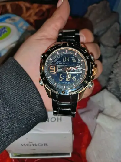 Reloj deportivo digital y analógico Naviforce negro - miniatura 4
