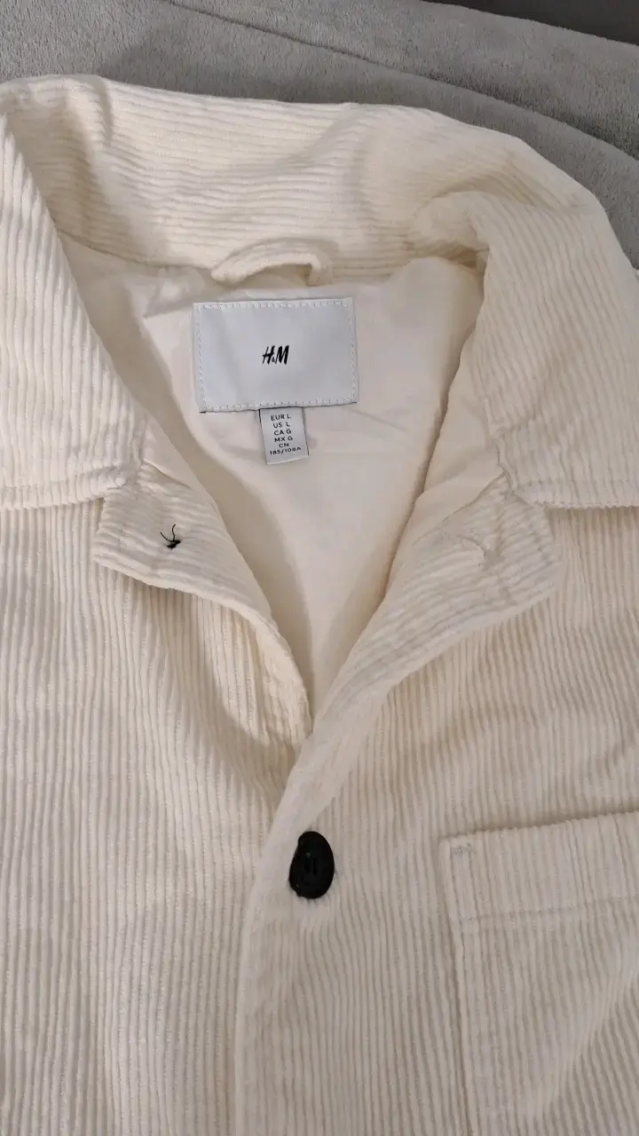 Chaqueta de pana blanca H&M para hombre - 2