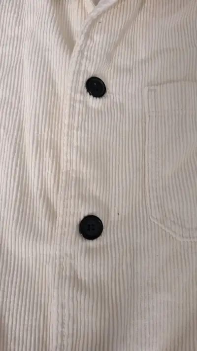 Chaqueta de pana blanca H&M para hombre - miniatura 4