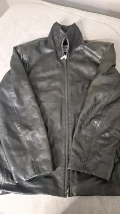 Chaqueta de cuero negra Matrix Collection - miniatura 1