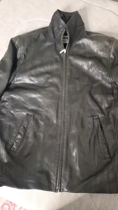 Chaqueta de cuero negra Matrix Collection - miniatura 2