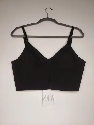 Top negro de tirantes Zara - miniatura 1