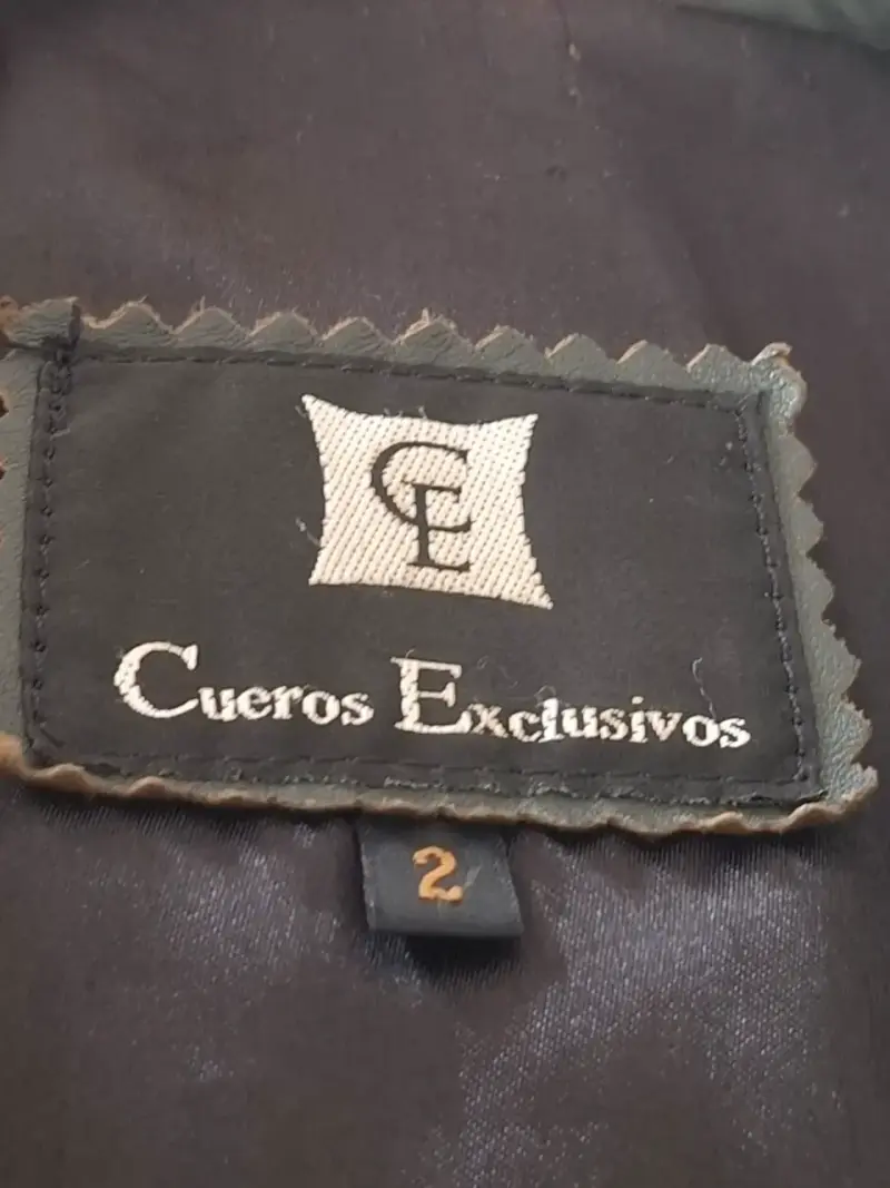 Chaqueta de cuero verde oscuro para mujer - 1
