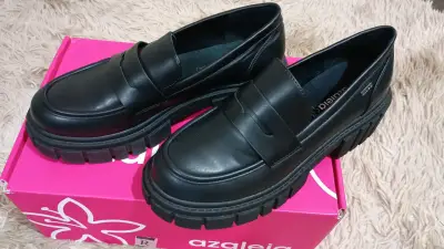 Zapatos mocasines negros Azaleia para mujer - miniatura 1