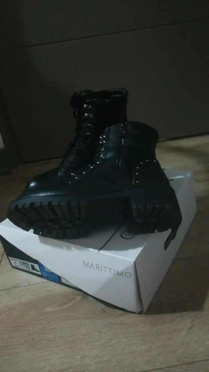 Botinesnegras de cuero Marittimo con plataforma - 2