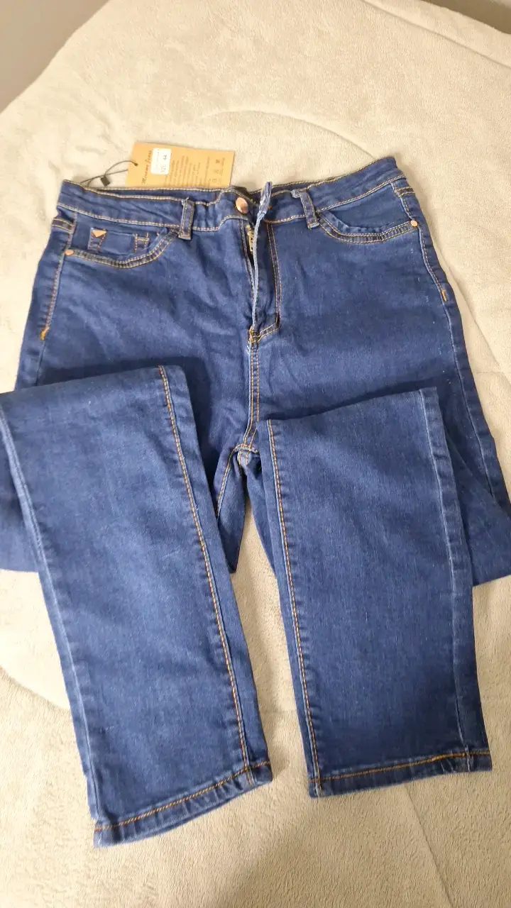 Jeans azul para mujer talla 44 pequeño(42) - 3