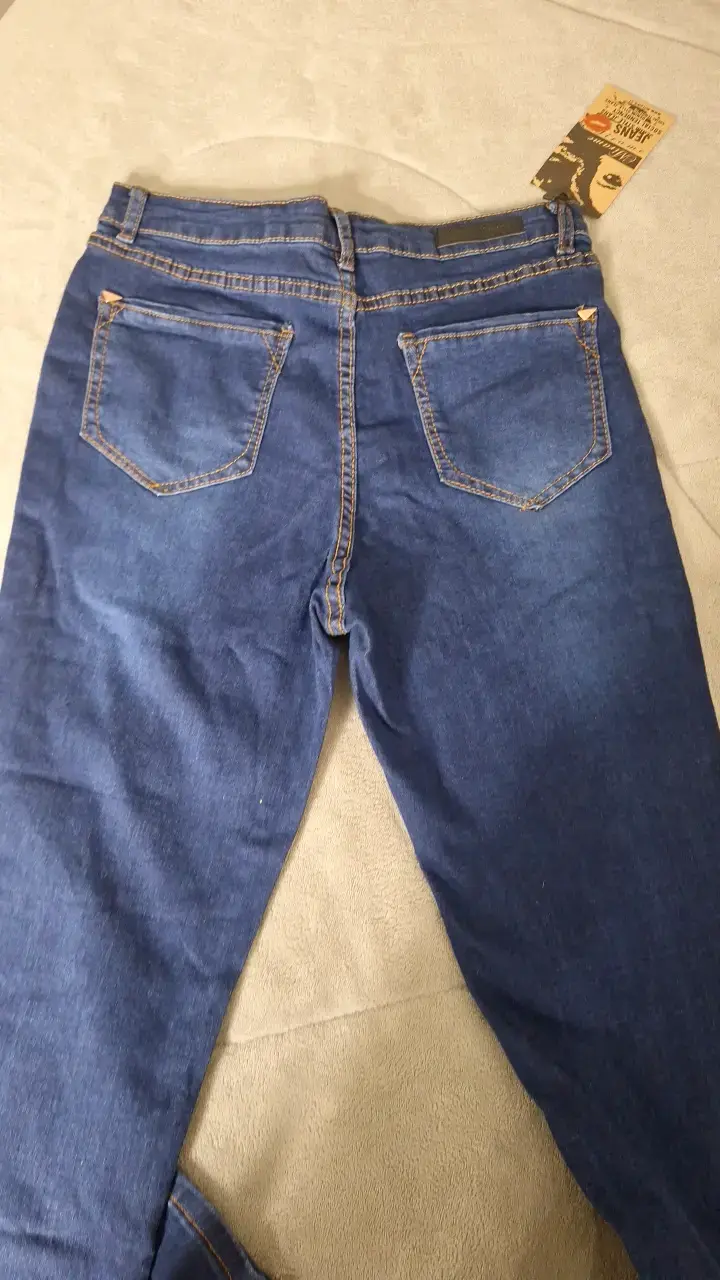 Jeans azul para mujer talla 44 pequeño(42) - 4