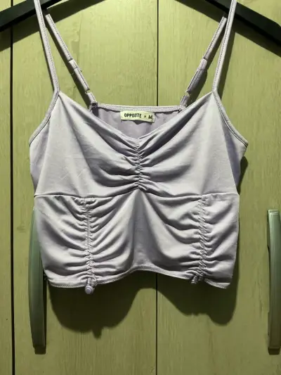 Top lila con fruncido Opposite talla M - miniatura 1