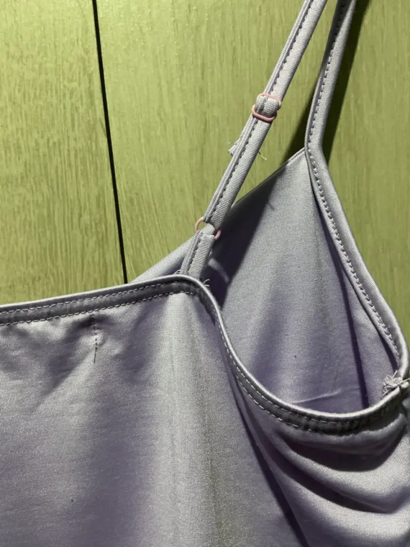 Top lila con fruncido Opposite talla M - 6