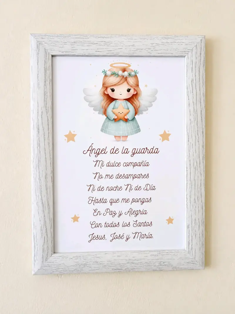 Cuadro Decorativo Ángel de la Guarda Infantil - 2