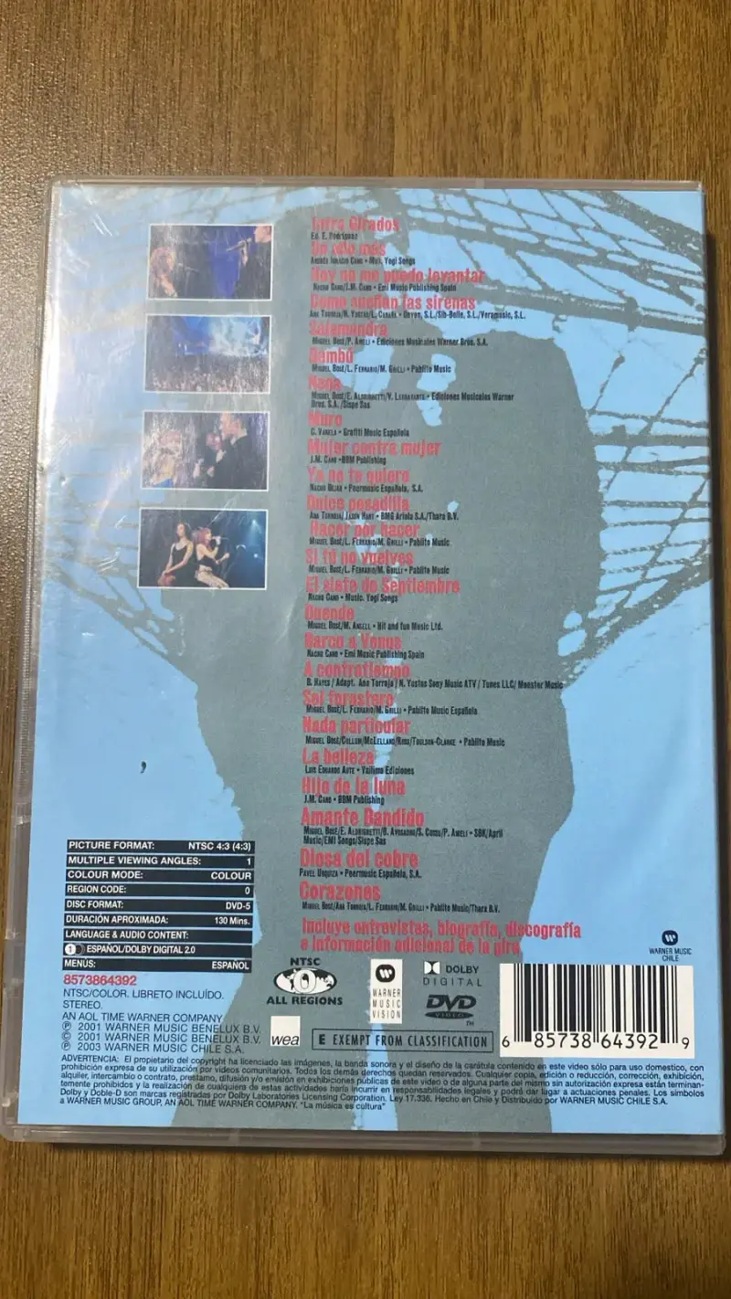 DVD Ana Torroja y Miguel Bosé Girados en Concierto - 2