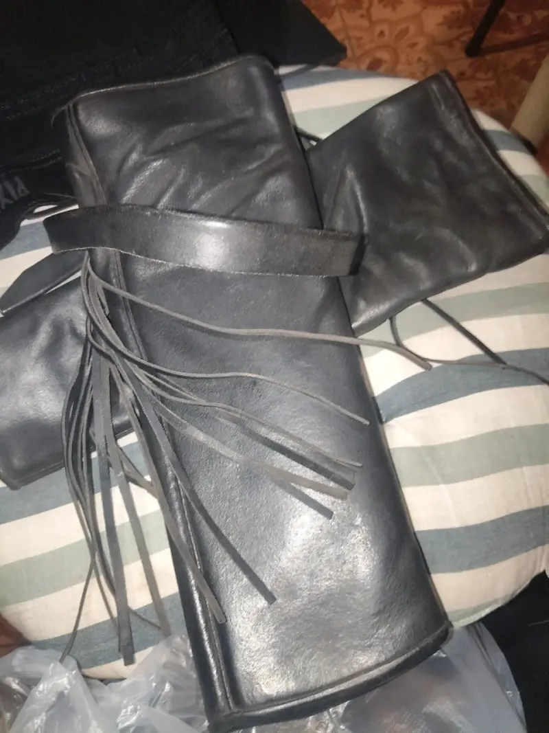 Espuelas de acero con funda de cuero - 3