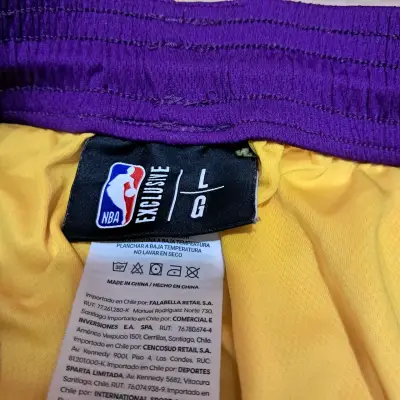 Shorts NBA Lakers amarillos talla L - miniatura 3