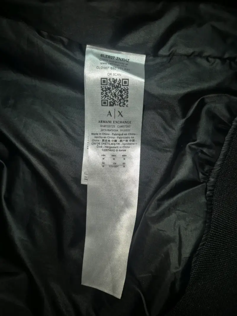 Chaqueta Negra Armani Exchange para Hombre - 5