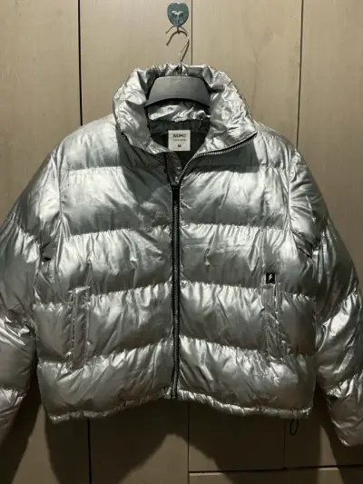 Chaqueta de plumas plateada Issimo talla M - miniatura 1
