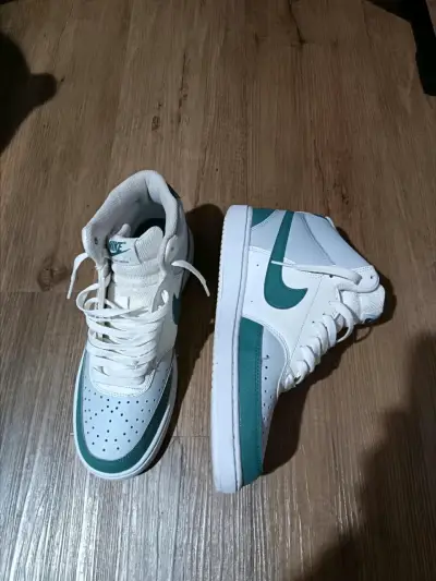Zapatillas Nike Court Vision Mid Blancas y Verdes - miniatura 4