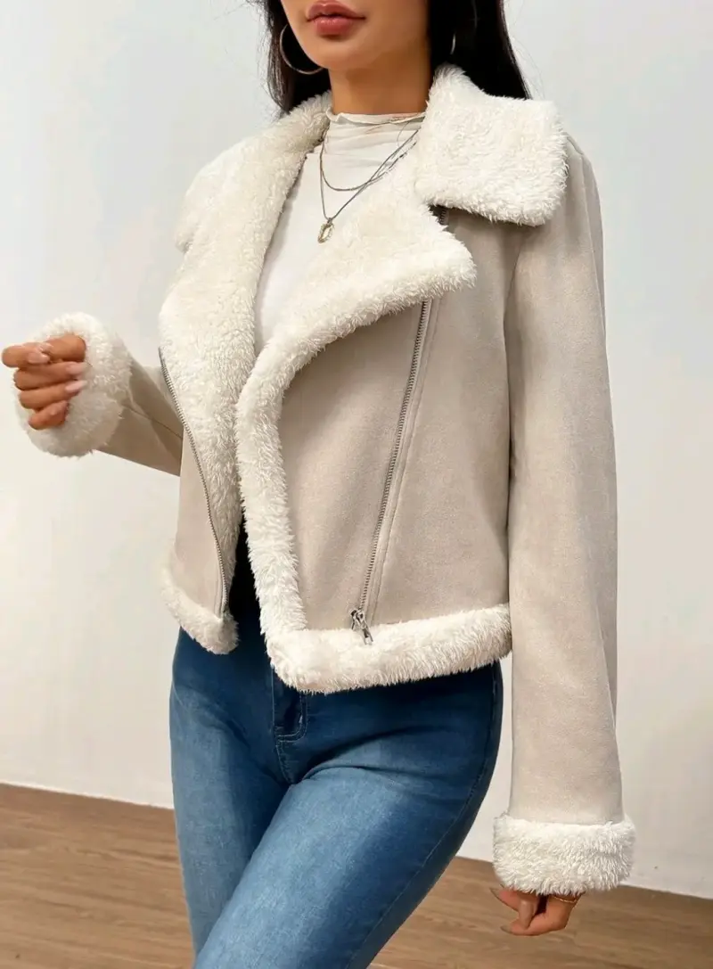 Chaqueta de invierno blanca corta - 2