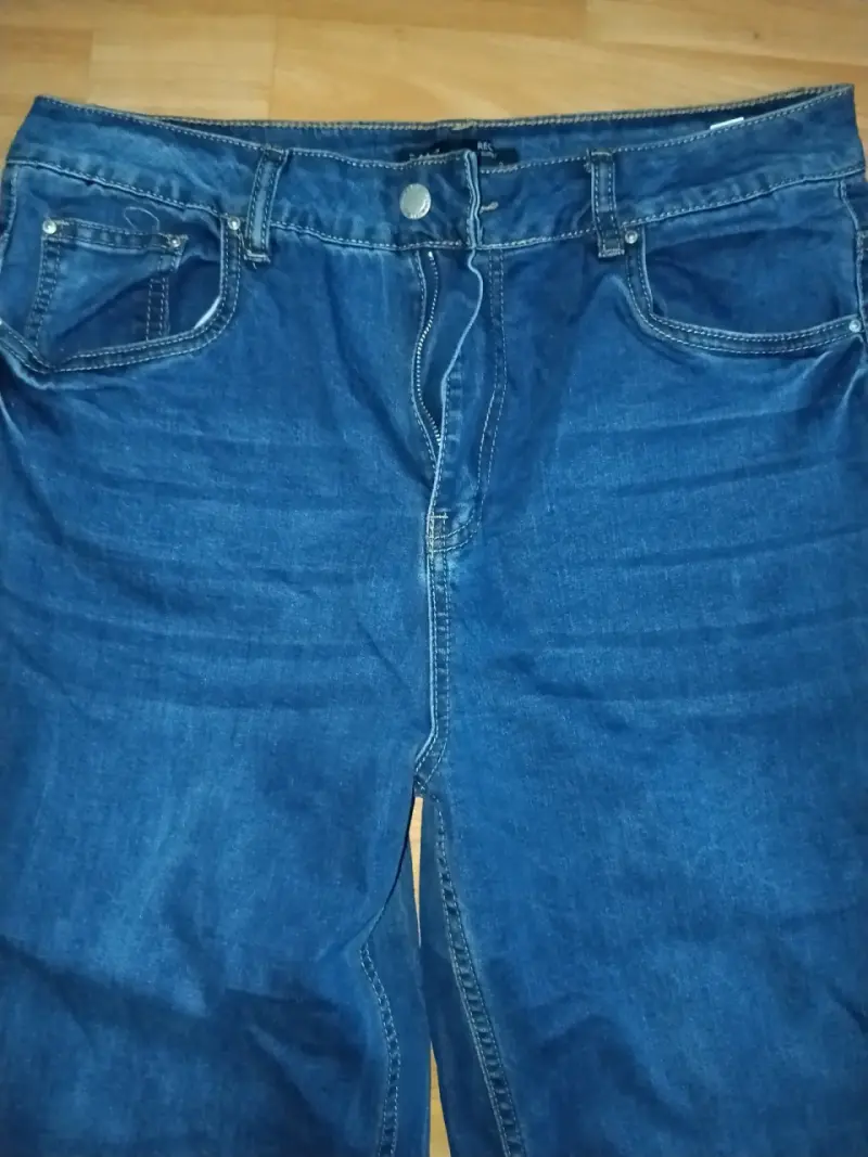 Jeans de mezclilla azul recto - 2