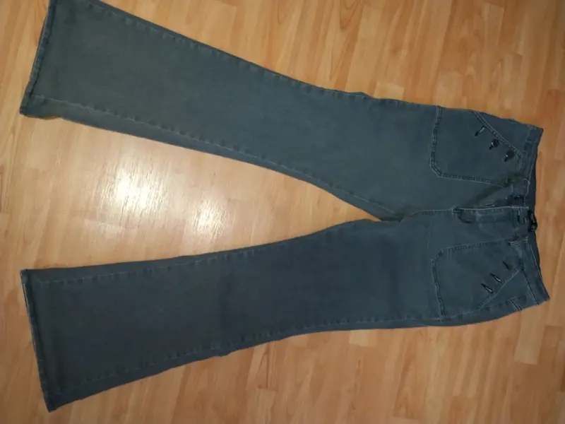 Jeans grises de mujer flare talla 50 - 2