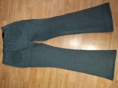 Jeans grises de mujer flare talla 50 - miniatura 3