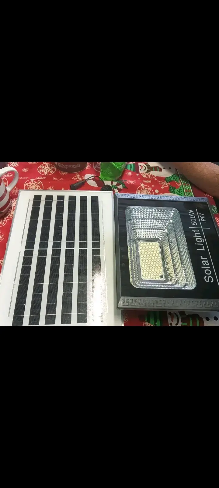 Luz solar LED 500W con panel solar