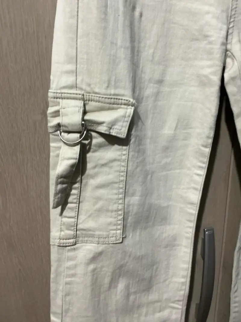 Pantalones cargo beige Clustertrendy talla 36 - 4