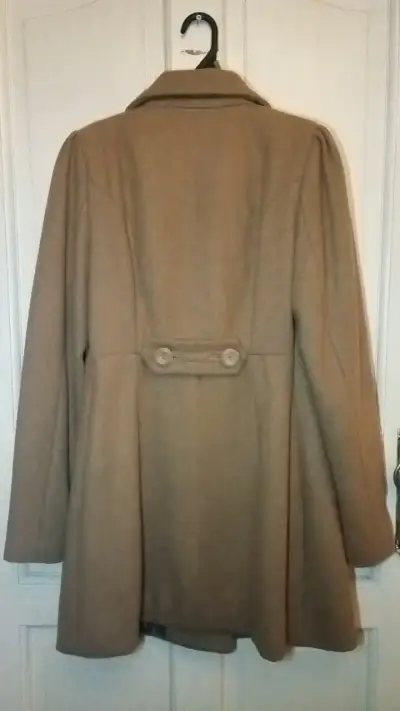 Abrigo de lana beige Stradivarius talla M - miniatura 3