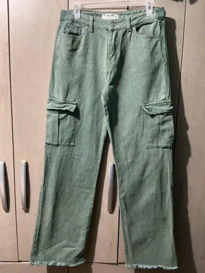 Pantalones cargo verde Denimlife talla 36 - miniatura 1