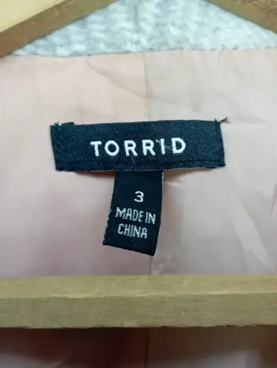 Abrigo de lana a cuadros gris Torrid - miniatura 2